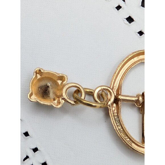 Miniature charm buckle for shoe lace with faux stone 1.5" - Picture 3 of 11